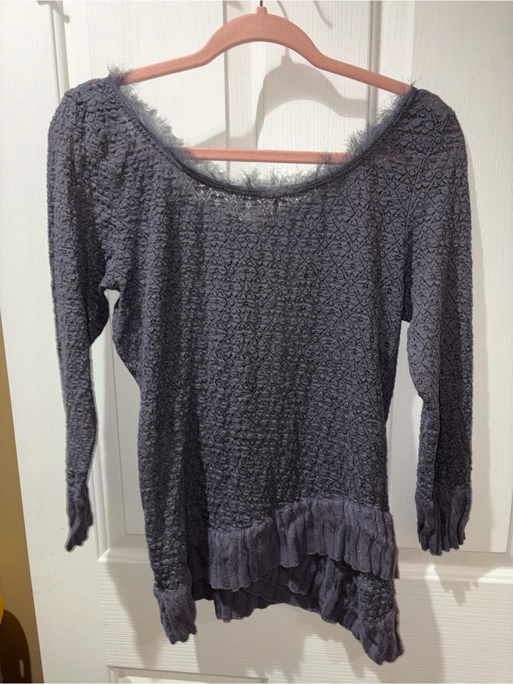 Anthropologie Deletta Charcoal Textured Knit Sweater - Picture 7 of 8